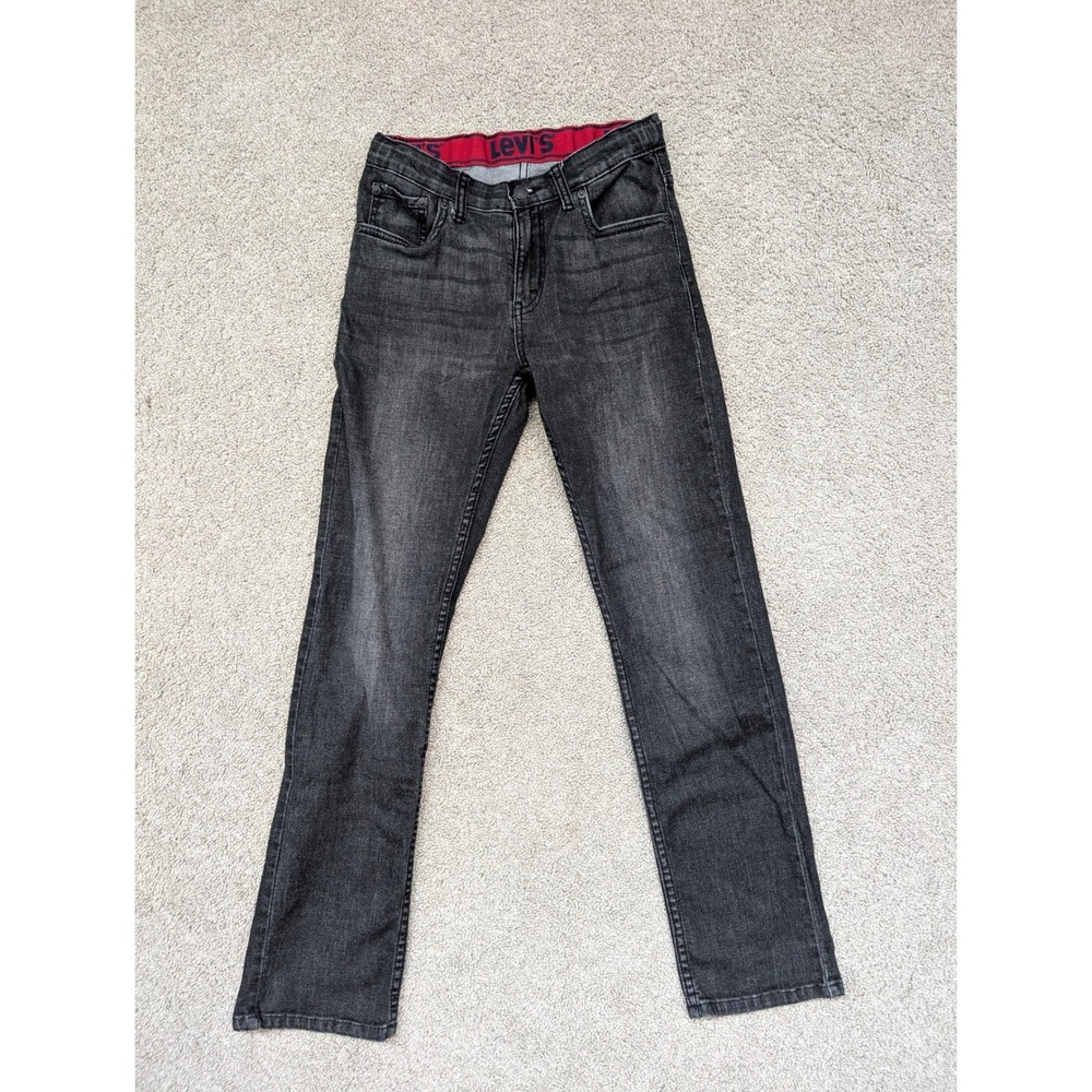 Levi's 511 Slim Jeans Boys 14 Reg W27 L29 Cotton Blend Black Adjustable Waist